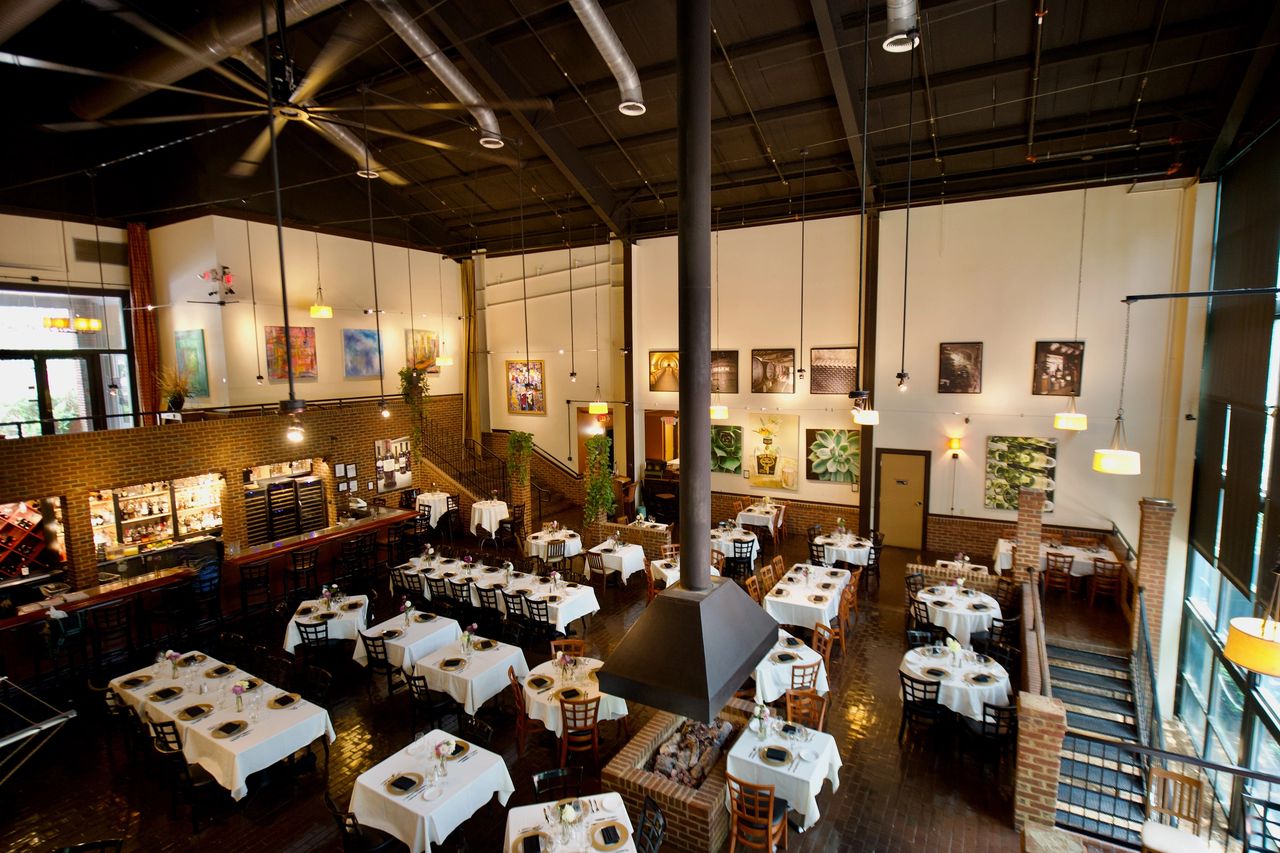 Town 220 Restaurant Madison GA Dining Room Overhead