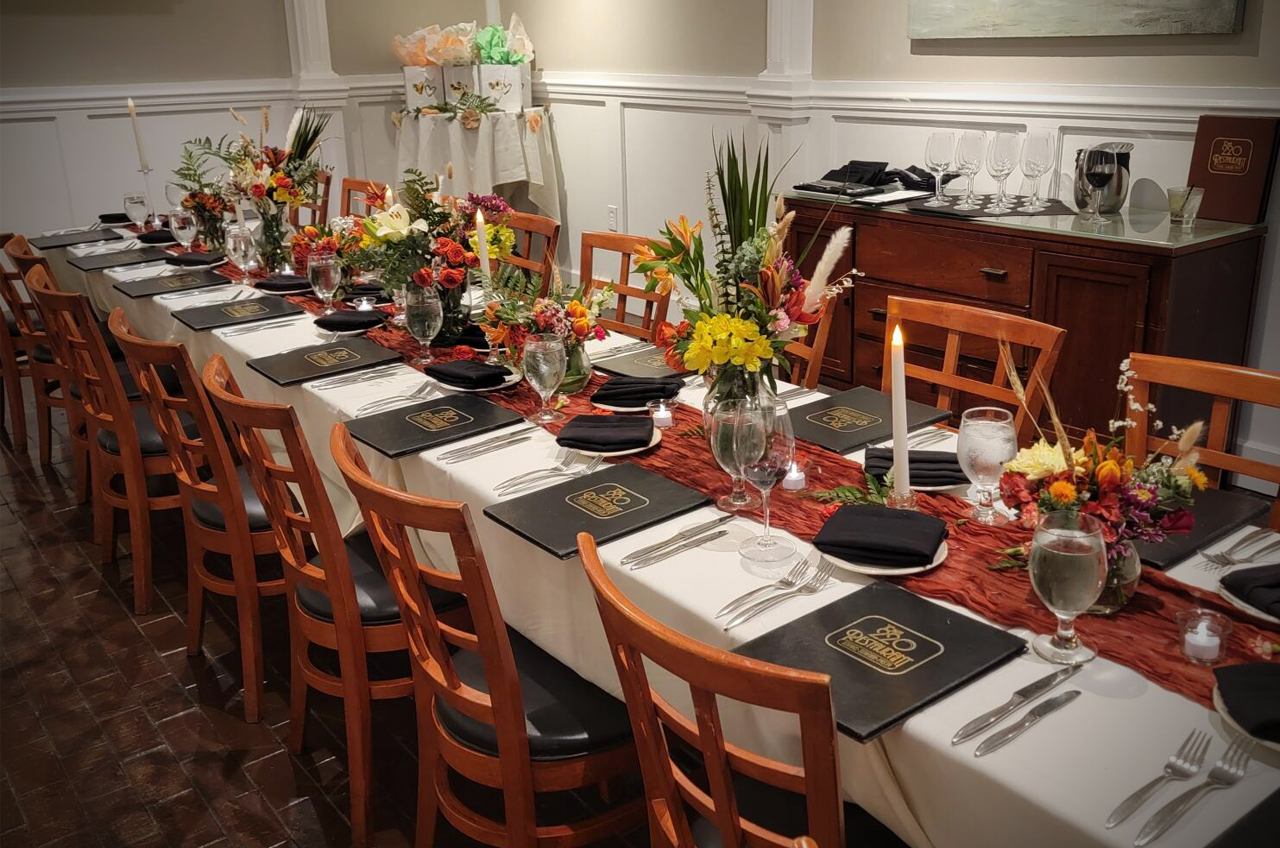 Private dining room at Town 220 Restaurant in Madison, GA